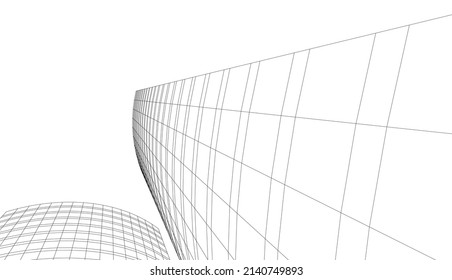 Architecture design vector 3d illustration