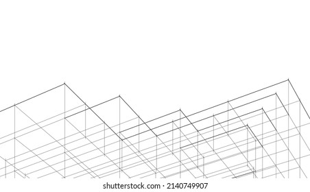 Architecture design vector 3d illustration
