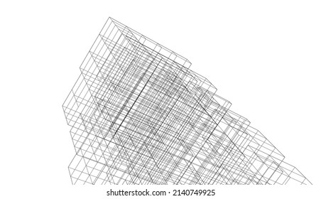 Architecture design vector 3d illustration