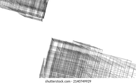 Architecture design vector 3d illustration