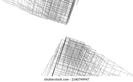 Architecture design vector 3d illustration