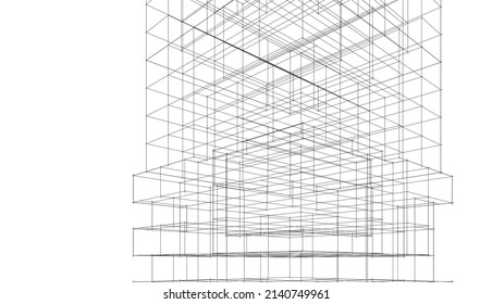 Architecture design vector 3d illustration