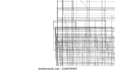 Architecture design vector 3d illustration