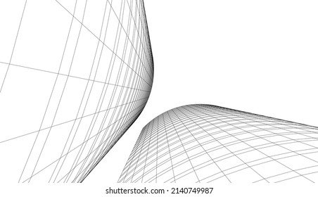 Ilustración del vector de diseño de arquitectura 3d