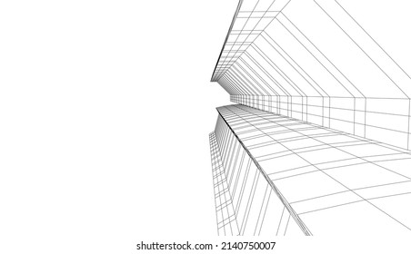 Architecture design vector 3d illustration