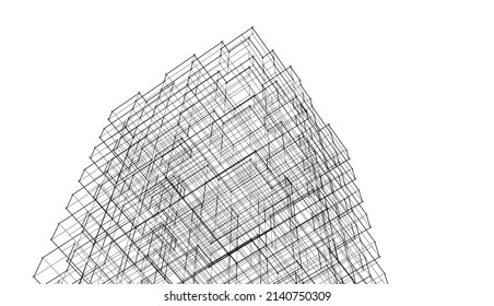Architecture design vector 3d illustration