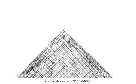 Ilustración del vector de diseño de arquitectura 3d