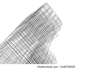 Ilustración del vector de diseño de arquitectura 3d