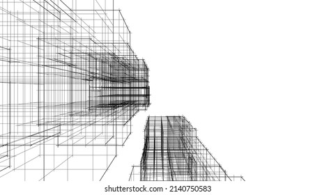 Architektur-Design, Vektorgrafik 3D