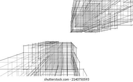 Ilustración del vector de diseño de arquitectura 3d