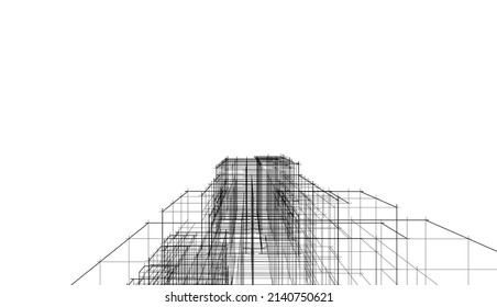 Architecture design vector 3d illustration