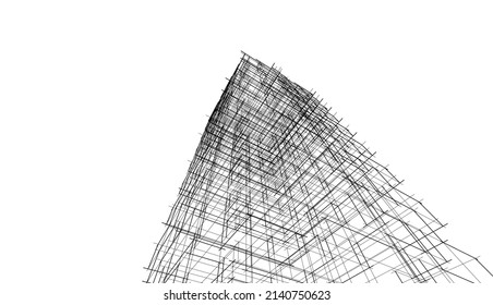 Architecture design vector 3d illustration