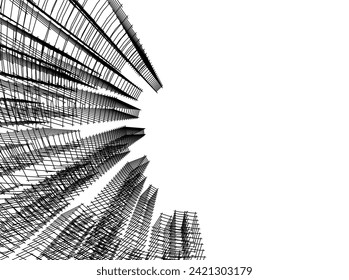 architecture design vector 3d illustration