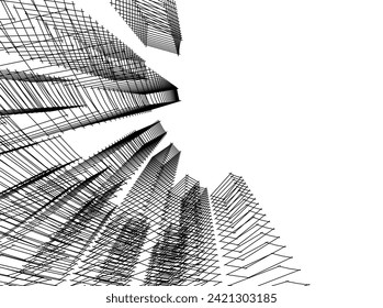 architecture design vector 3d illustration