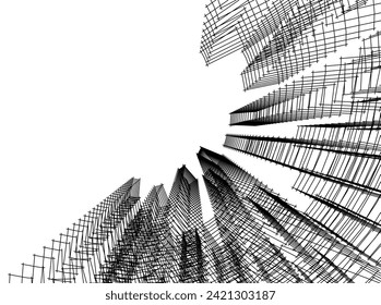 architecture design vector 3d illustration