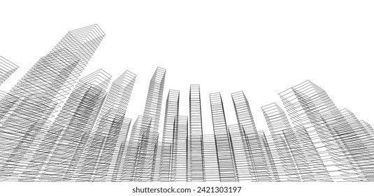 Architektur-Design, Vektorgrafik 3D