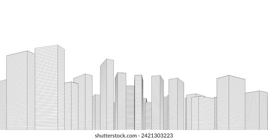 architecture design vector 3d illustration
