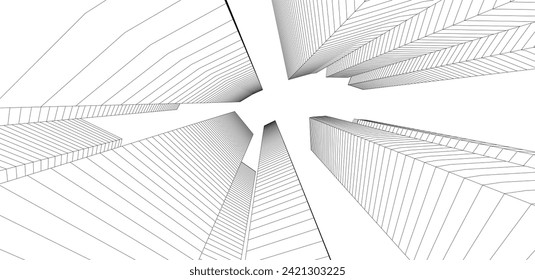 ilustración de diseño de arquitectura vectorial 3d