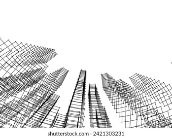 architecture design vector 3d illustration