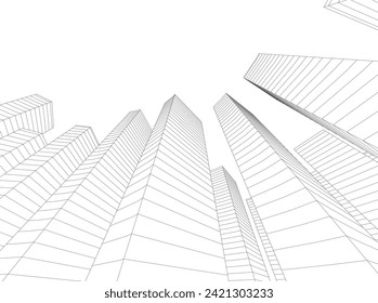 architecture design vector 3d illustration