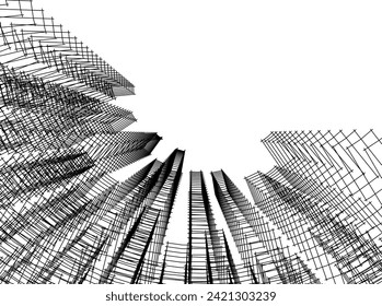 architecture design vector 3d illustration