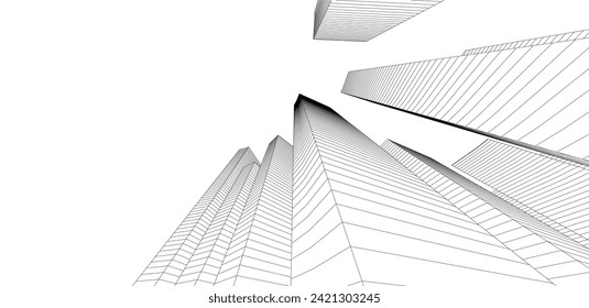 architecture design vector 3d illustration