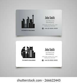 Architecture developing or rent business card  template