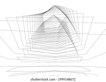 architecture digital background 3d design