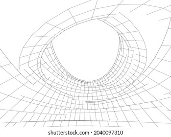 architecture digital drawing vector illustration