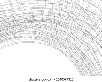 architecture digital drawing vector illustration