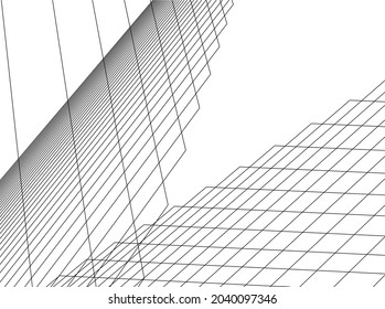 architecture digital drawing vector illustration