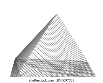 ilustración de vector de dibujo digital de arquitectura