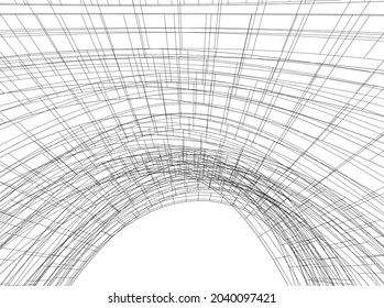 architecture digital drawing vector illustration