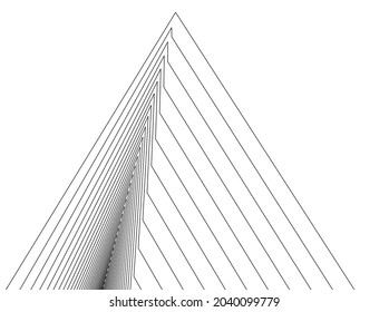 ilustración de vector de dibujo digital de arquitectura
