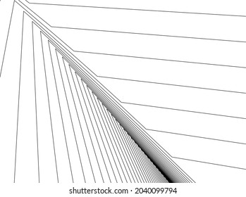 ilustración de vector de dibujo digital de arquitectura
