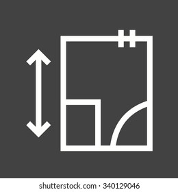 Architecture, drawing, blueprint icon vector image.Can also be used for housing. Suitable for mobile apps, web apps and print media.
