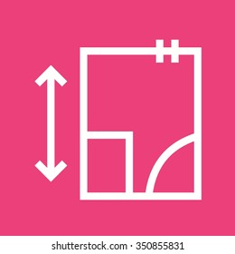 Architecture, drawing, blueprint icon vector image.Can also be used for housing. Suitable for mobile apps, web apps and print media.