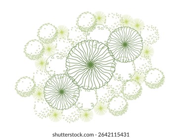 architecture drawing plant tree top view plan greenery vegetation vector. design nature architectural landscape set element illustration bush garden flora sapling minimal. architect isolated.
