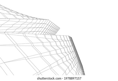 architecture drawing vector 3d illustration