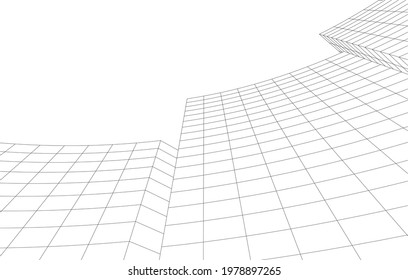 architecture drawing vector 3d illustration