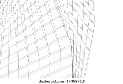 architecture drawing vector 3d illustration
