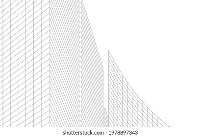 Architekturzeichnung, Vektorgrafik 3D