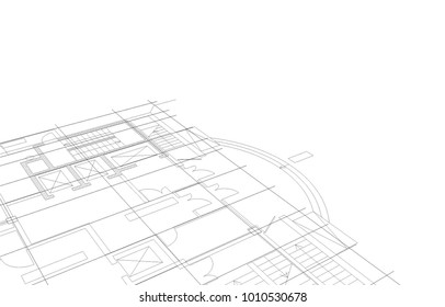 architecture drawing vector illustration