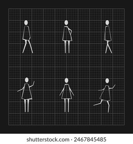 Architecture Drawings, people plan vector
