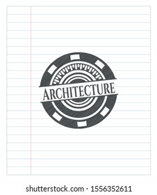 Architecture drawn with pencil strokes. Vector Illustration. Detailed.