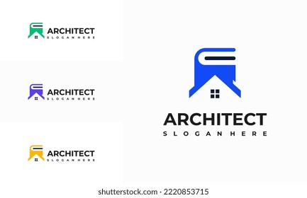 Architecture Education logo designs template vector, Architect Logo designs concept vector