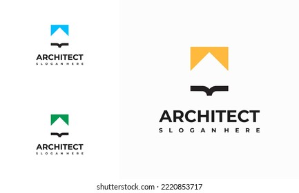 Arquitectura Diseño de la plantilla de diseño del logotipo de la educación, vector de diseño del logotipo de arquitectos