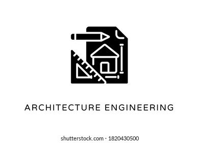 Architecture Engineering icon in vector. Logotype