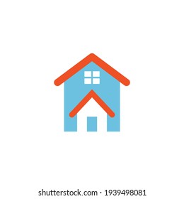 Architecture, front of house icon in color icon, isolated on white background 