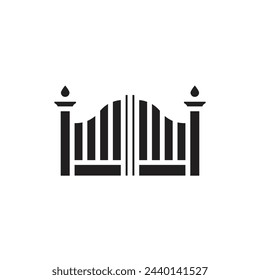 Architecture Gate Filled Icon Vector Illustration